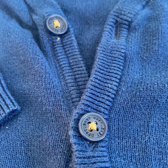 💕3/$15  H&M 9-12m Blue Cardigan Sweater for boys or girls - Picture 5 of 7